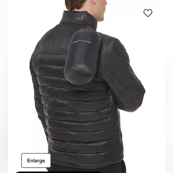 Tommy Hilfiger Men's Packable Quilted Puffer Jacket in Black - Picture 7 of 17